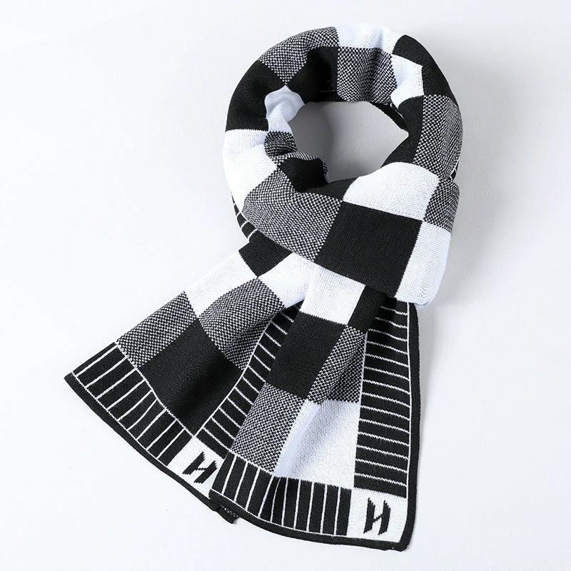 Cashmere-like Plaid Long Men's Scarf