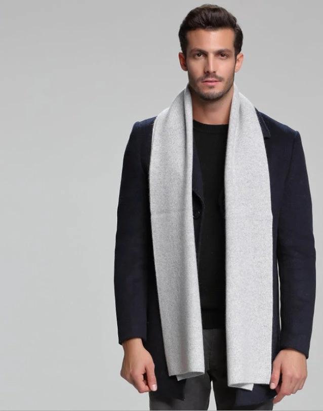 Men's Cashmere Tide Business Casual Double-sided Scarf