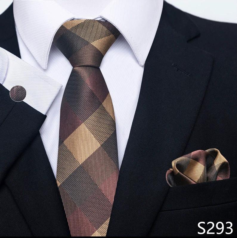 Men's Creative All-match Business Formal Wear Tie Scarf Cufflink Set
