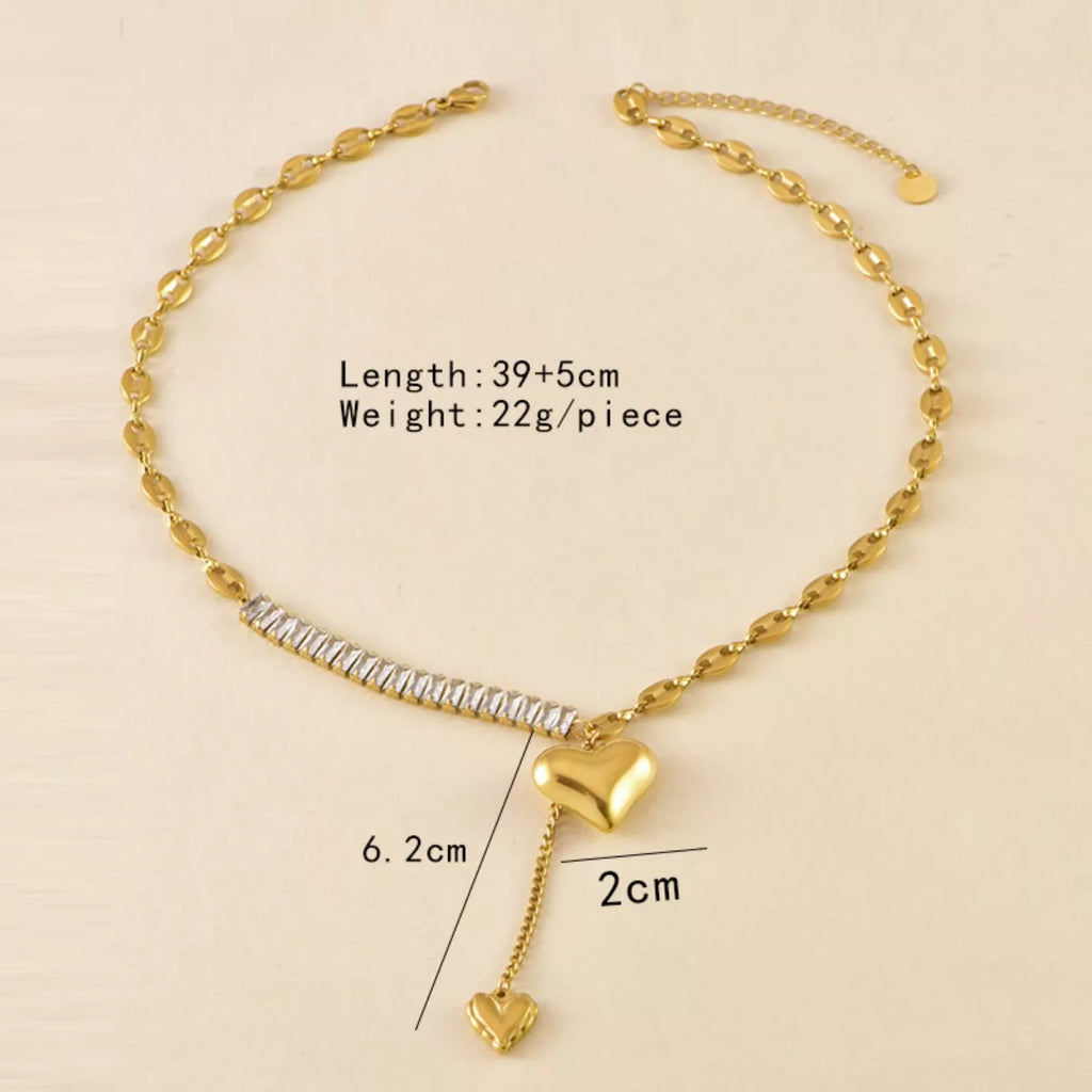 18K Gold-Plated Heart Necklace