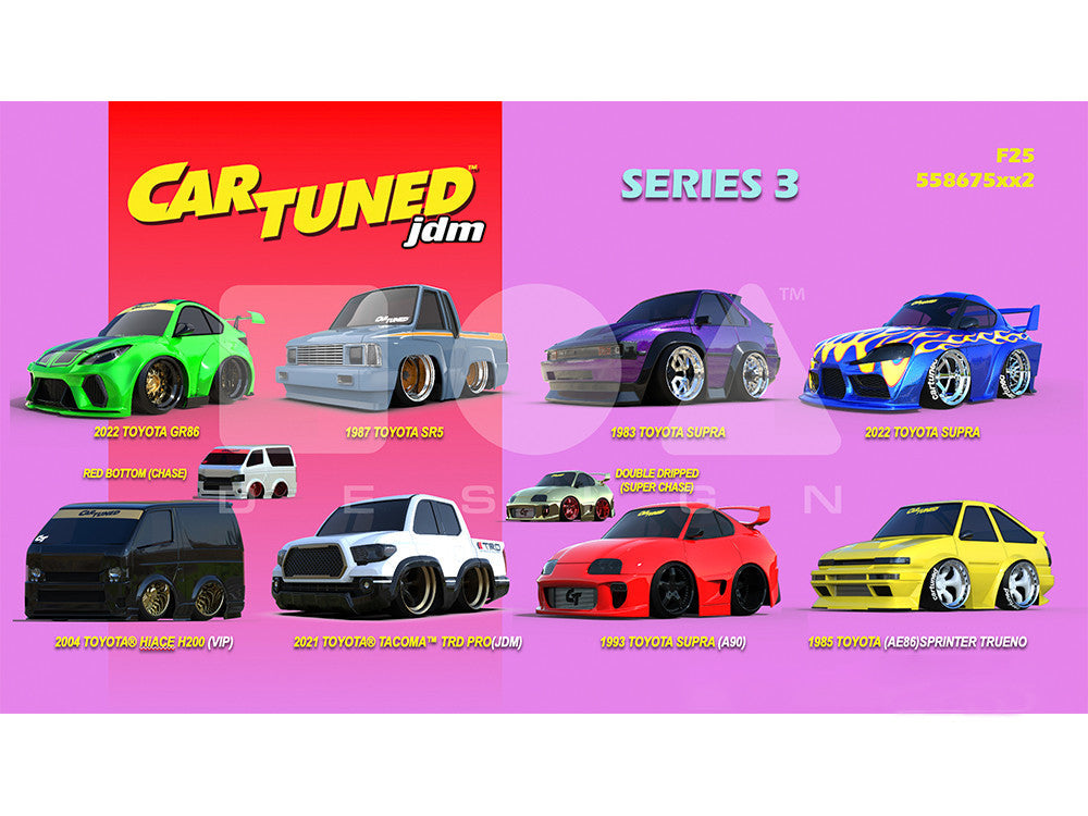 JDM Tuners Series 3 Set of 8 Pieces Diecast Model Cars by CarTuned