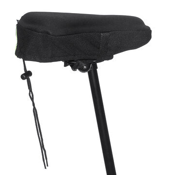 SGODDE 27x26cm Bike Saddle Memory Foam Comfort Breathable Reflective Bicycle Seat for MTB Exercise Bike E-Bike with Waterproof Cover