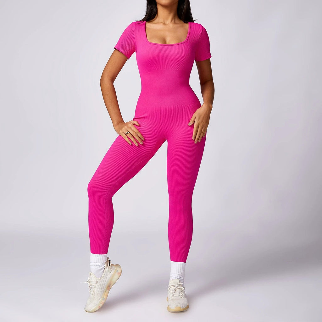 Seamless One-piece  Short-sleeved Jumpsuit