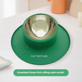 Cat And Dog Bowl Silicone Stainless Steel Pet Non-slip Leak-proof