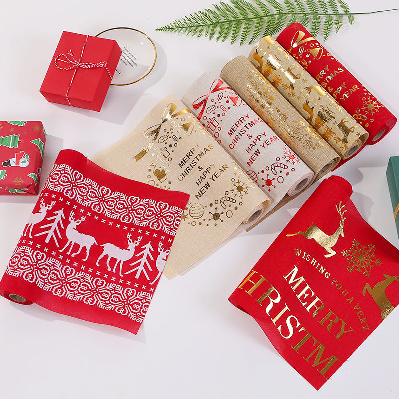 Christmas Table Runner Tablecloth Fine Linen Printing