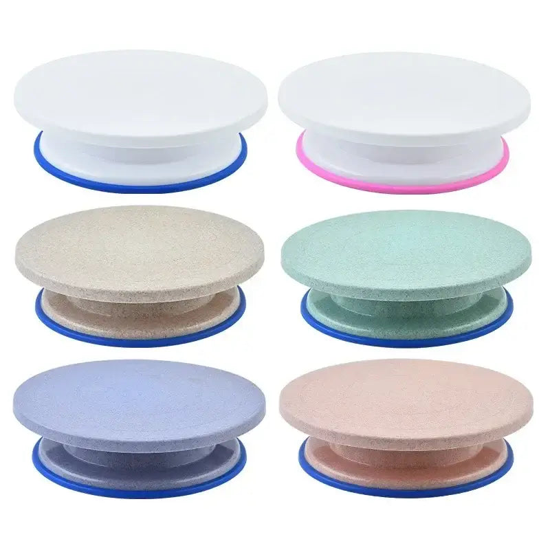 DecorBites™ Cake Decorating Turntable Stand: Rotating Stable Round Cake Table for Baking