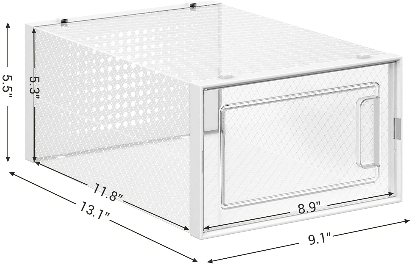 Shoe Boxes, Set of 18 Shoe Storage Organizers, Stackable and Foldable for Sneakers