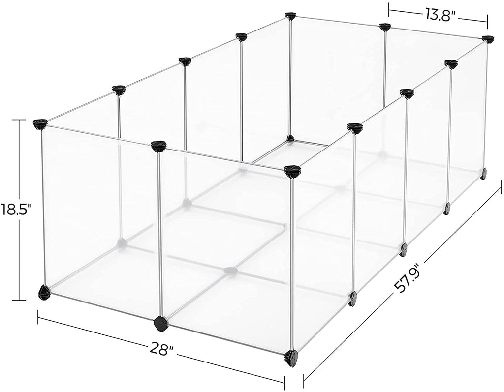 Pet Playpen | Fence Cage with Bottom for Small Animals Guinea Pigs