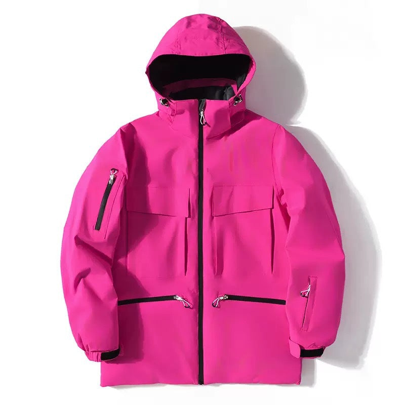 New Ski Suit Men's Winter Thicken Thermal Hooded Jacket