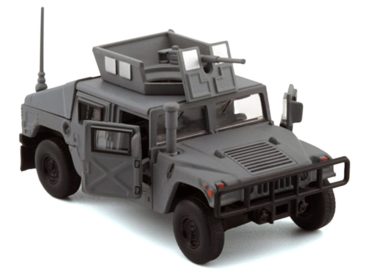 HUMVEE 4-CT Military Vehicle Matt Gray with Alternative Tops 1/64 Diecast Model Car by BM Creations