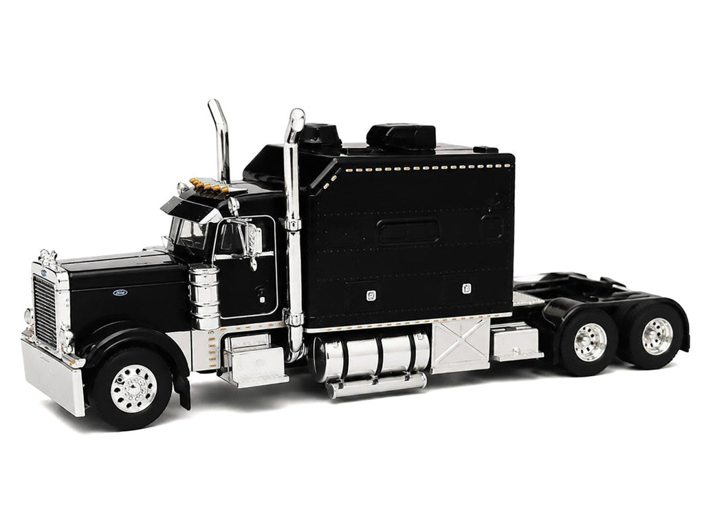 2002 Peterbilt 379 Custom Truck Tractor Black 1/64 Diecast Model by IXO Models