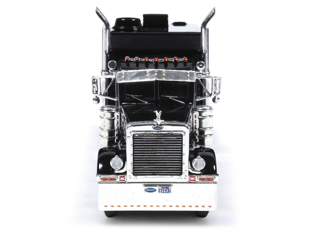 2002 Peterbilt 379 Custom Truck Tractor Black 1/64 Diecast Model by IXO Models