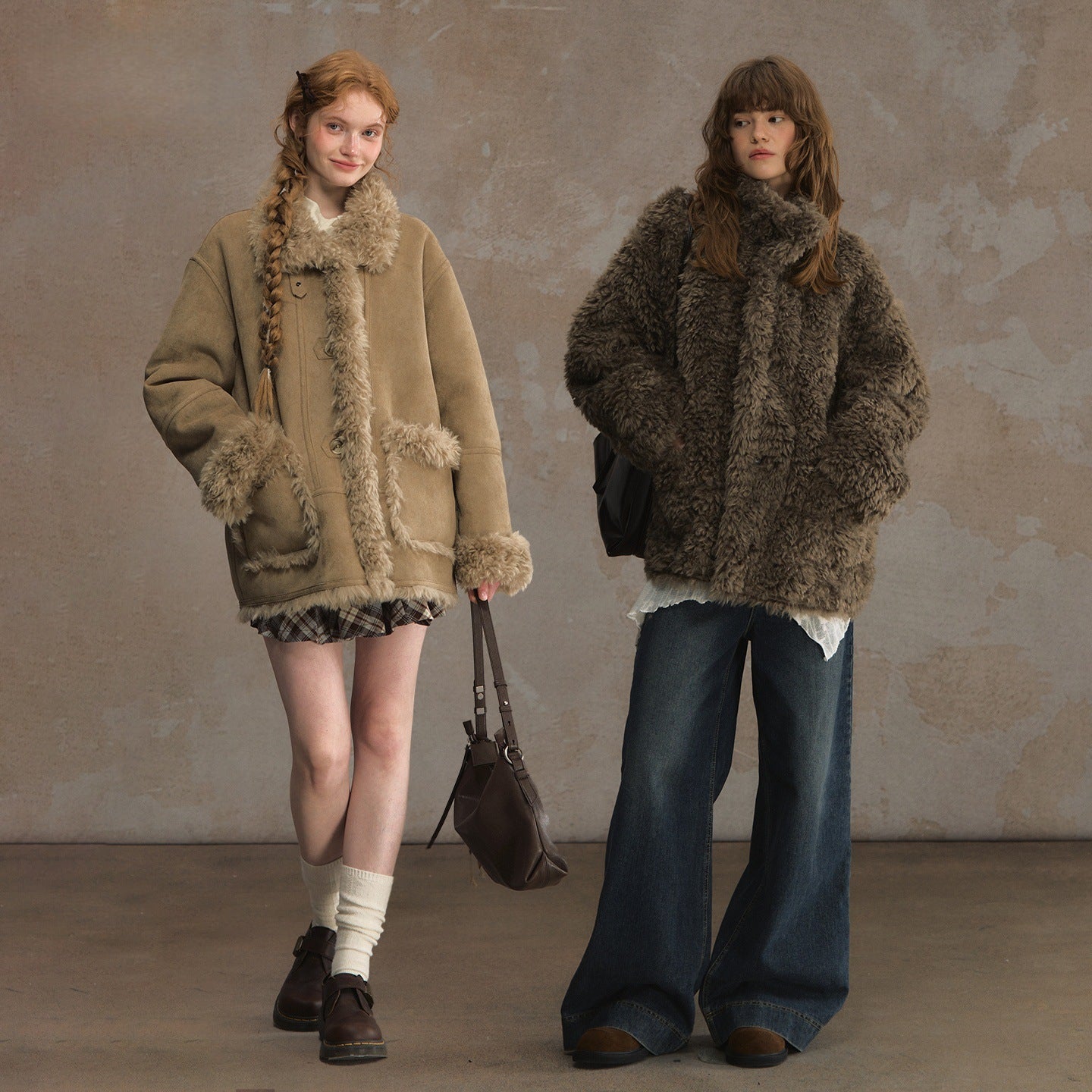 Womens Thickened Lambswool Coat For Autumn And Winter