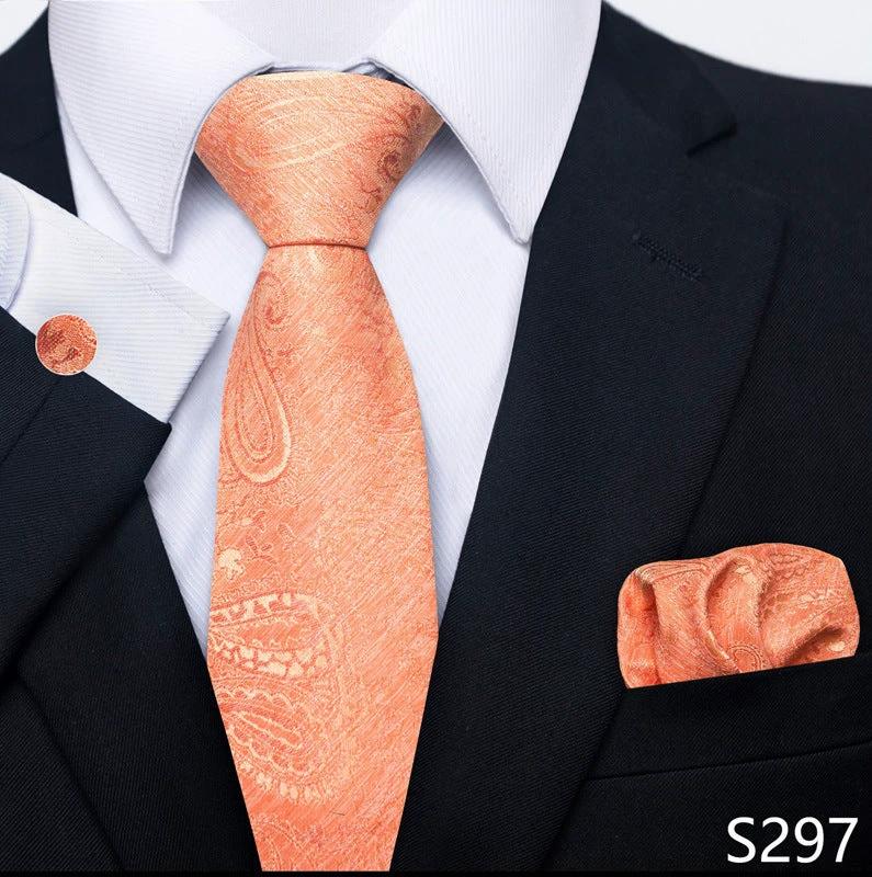 Men's Creative All-match Business Formal Wear Tie Scarf Cufflink Set