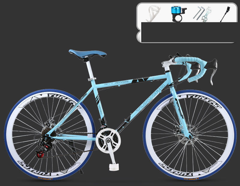 Road Race Variable Speed Solid Tire Double Disc Brake Bicycle