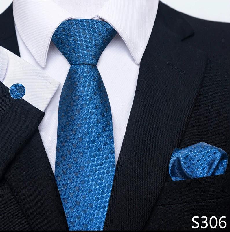 Men's Creative All-match Business Formal Wear Tie Scarf Cufflink Set