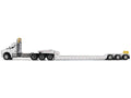 Kenworth T880 SBFA Tridem Truck with Trail King HDG Lowboy Trailer White "Transport Series" 1/50 Diecast Model by Diecast Masters
