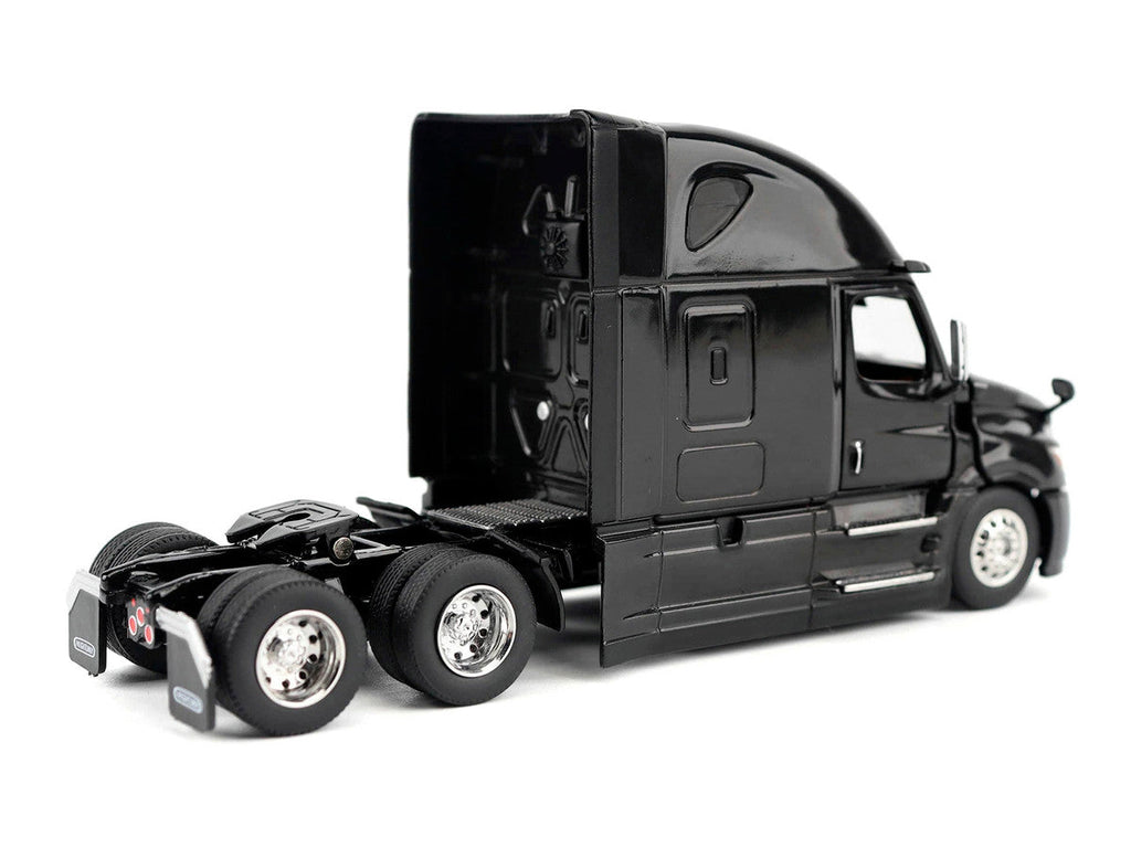 2025 Freightliner Cascadia Gen-5 Sleeper Cab Truck Tractor Night-Shift Black "Transport Series" 1/64 Diecast Model by Diecast Masters