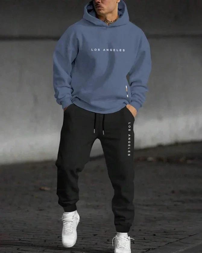 Men's Fashion Trendy Casual All-matching Hooded Sweatshirt And Sweatpants Suit
