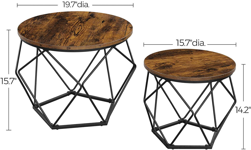 Coffee Table Set of 2 Staggered Heights