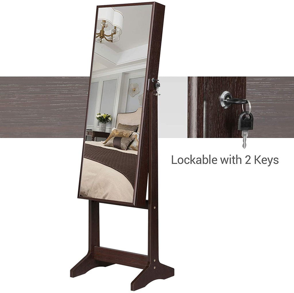 Jewelry Cabinet with Full-Length Mirror