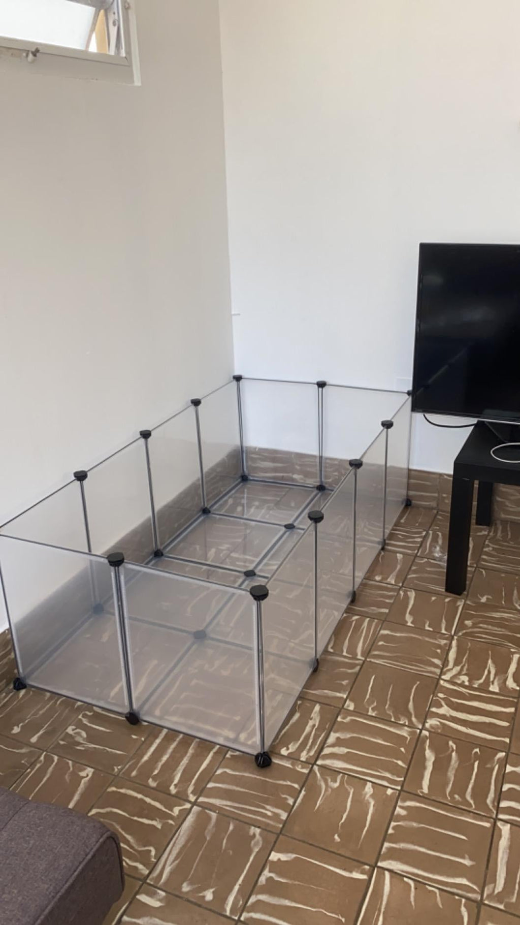Pet Playpen | Fence Cage with Bottom for Small Animals Guinea Pigs
