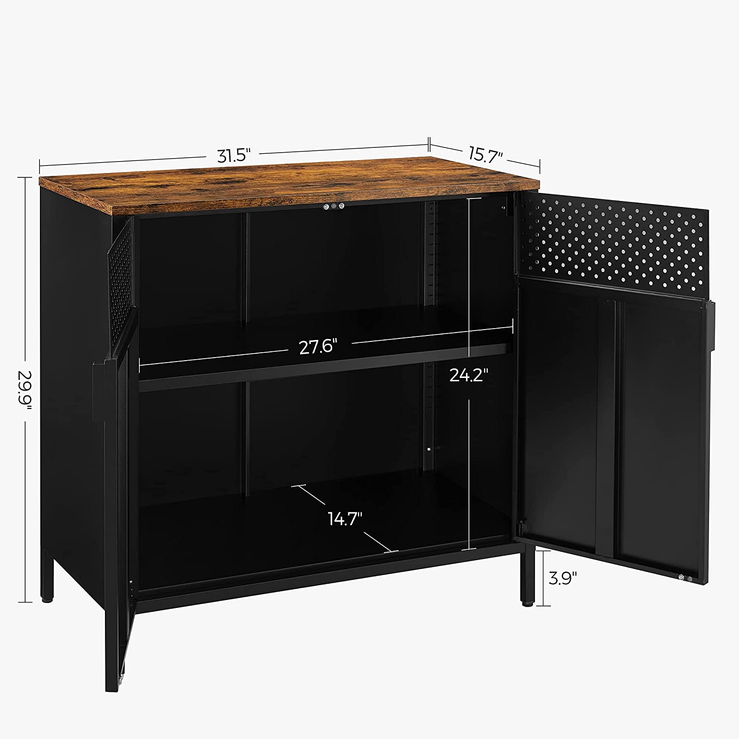 Storage Sideboard, Buffet Table with Adjustable Shelves, Floor Storage Cupboard