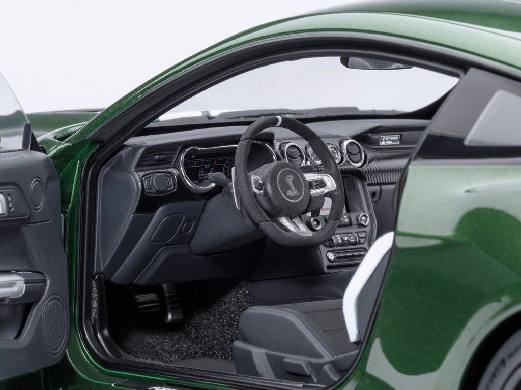 Ford Mustang Shelby GT500 Eruption Green Metallic with White Stripes 1/18 Model Car by Autoart