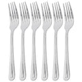 Gibson Home Tustin 6 Piece Stainless Steel Dinner Fork Flatware Set in Silver