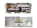 1966 Chevrolet C10 Fleetside Pickup Truck Silver Metallic with Brown Sides with Camper Shell "American Classics" Series 1/24 Diecast Model Car by Motormax
