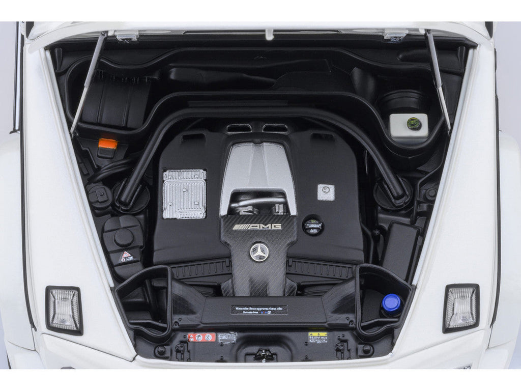 2019 Mercedes-Benz AMG G63 Brilliant White Metallic 1/18 Model Car by Autoart