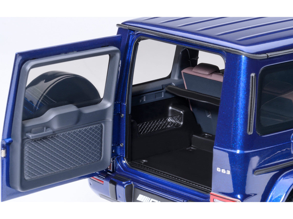 2019 Mercedes-Benz AMG G63 Brilliant Blue Metallic 1/18 Model Car by Autoart
