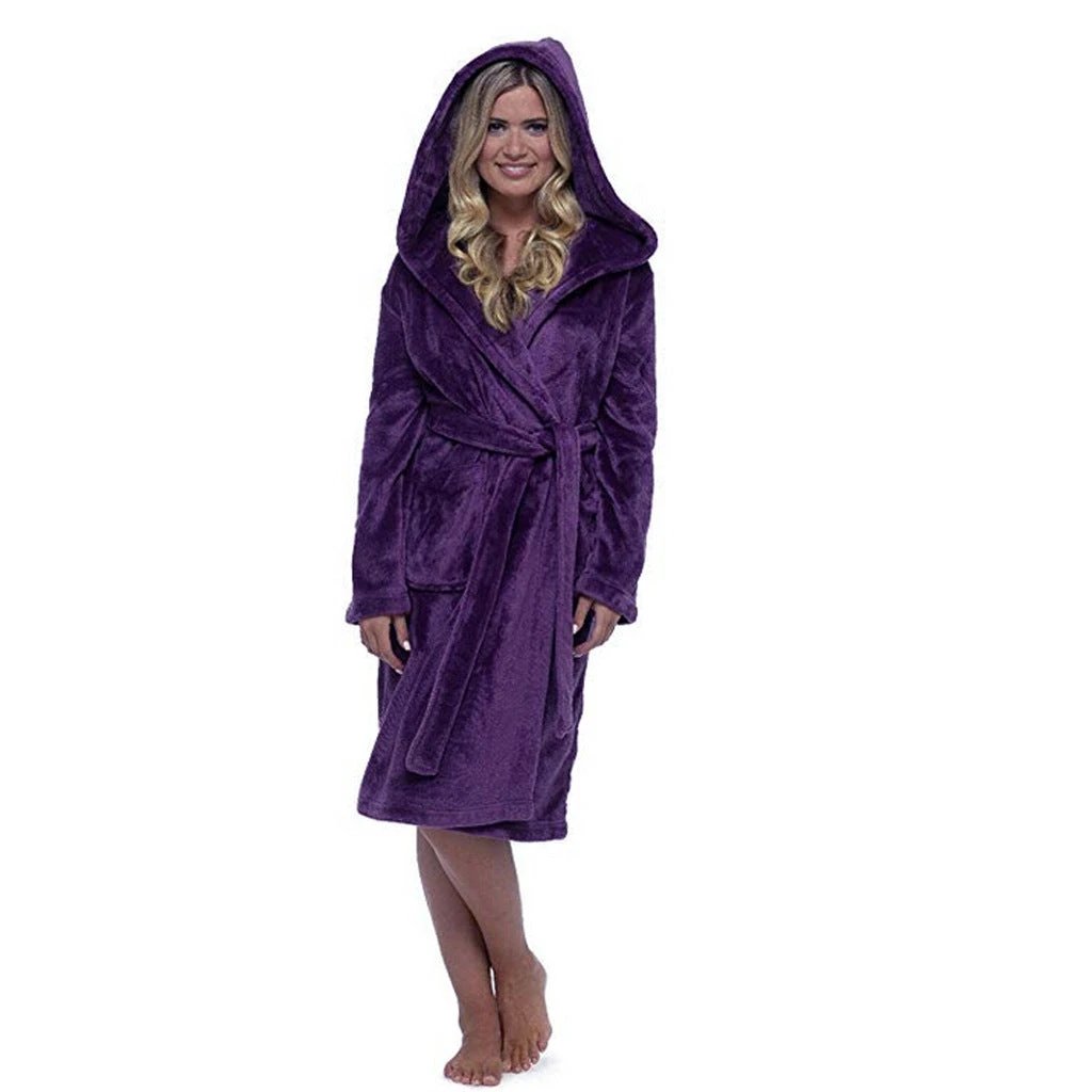 Women's Long Bathrobe With Belt