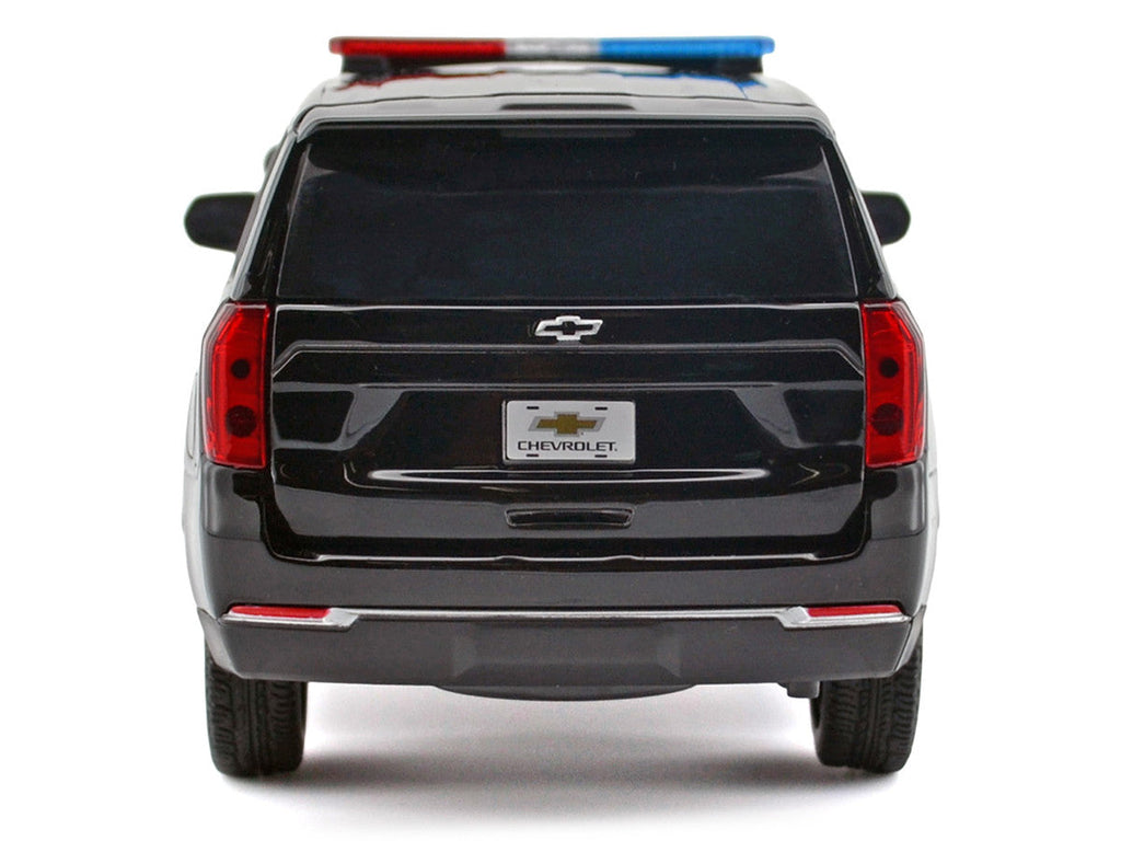 2025 Chevrolet Tahoe PPV Black "Custom Builder's Kit - Law Enforcement and Public Service" Series 1/24 Diecast Model Car by Motormax