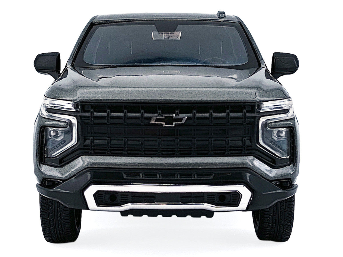 2025 Chevrolet Tahoe PPV Dark Gray Metallic "Custom Builder's Kit - Law Enforcement and Public Service" 1/24 Diecast Model Car by Motormax