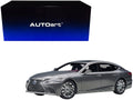 Lexus LS500h Manganese Luster Gray Metallic with Crimson and Black Interior 1/18 Model Car by Autoart