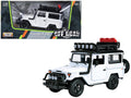 Toyota FJ40 Land Cruiser White "4x4 Overlanders" Series 1/24 Diecast Model Car by Motormax