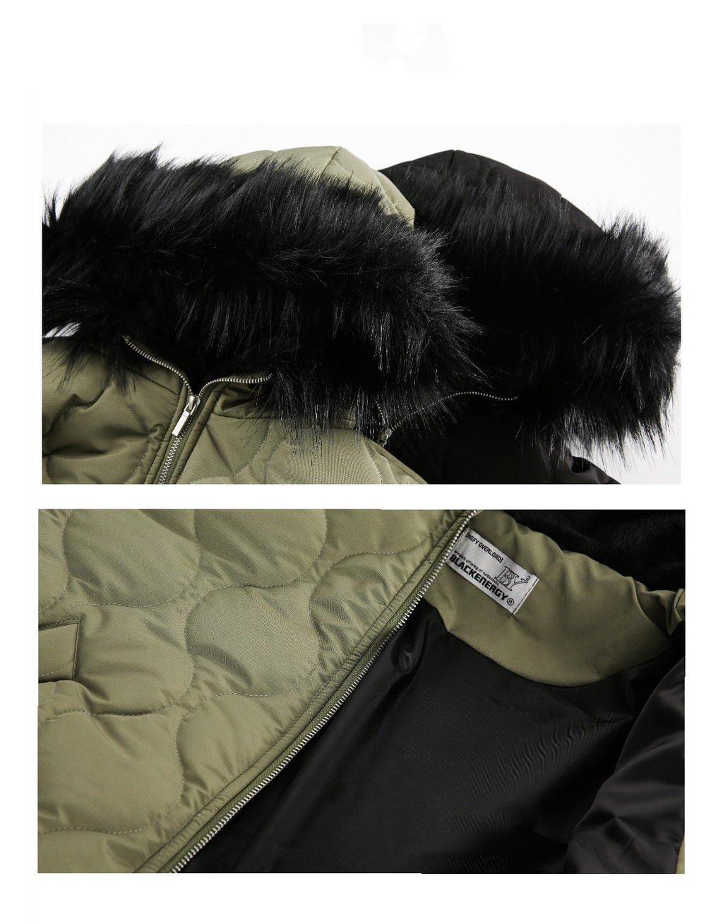 American Retro Rhombus Fur Collar Cotton Cardigan Hooded Cotton Jacket