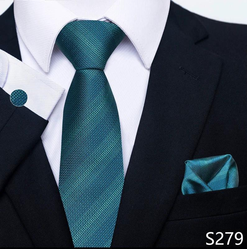 Men's Creative All-match Business Formal Wear Tie Scarf Cufflink Set