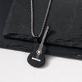 Stainless Steel Music Guitar Necklace For Men