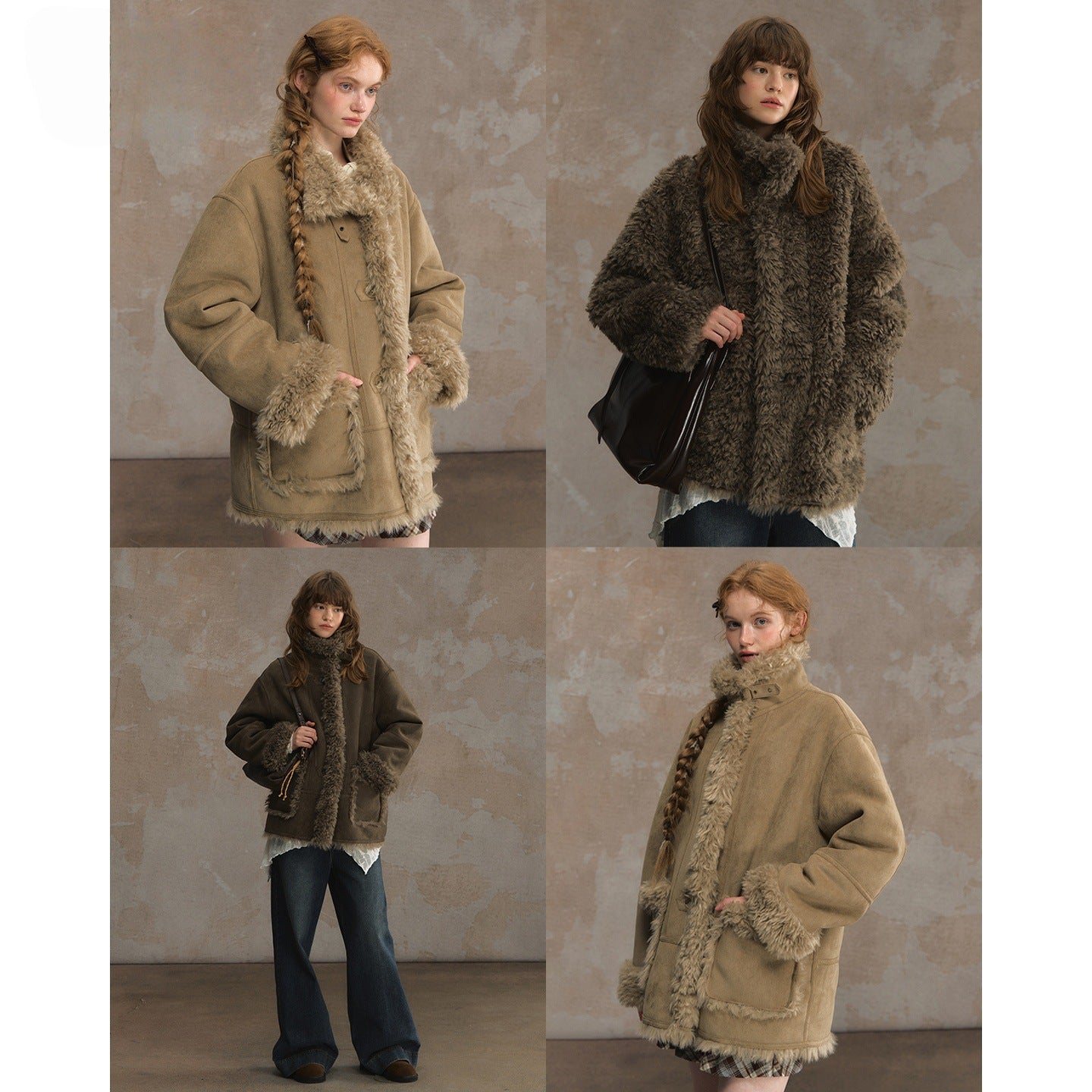 Womens Thickened Lambswool Coat For Autumn And Winter