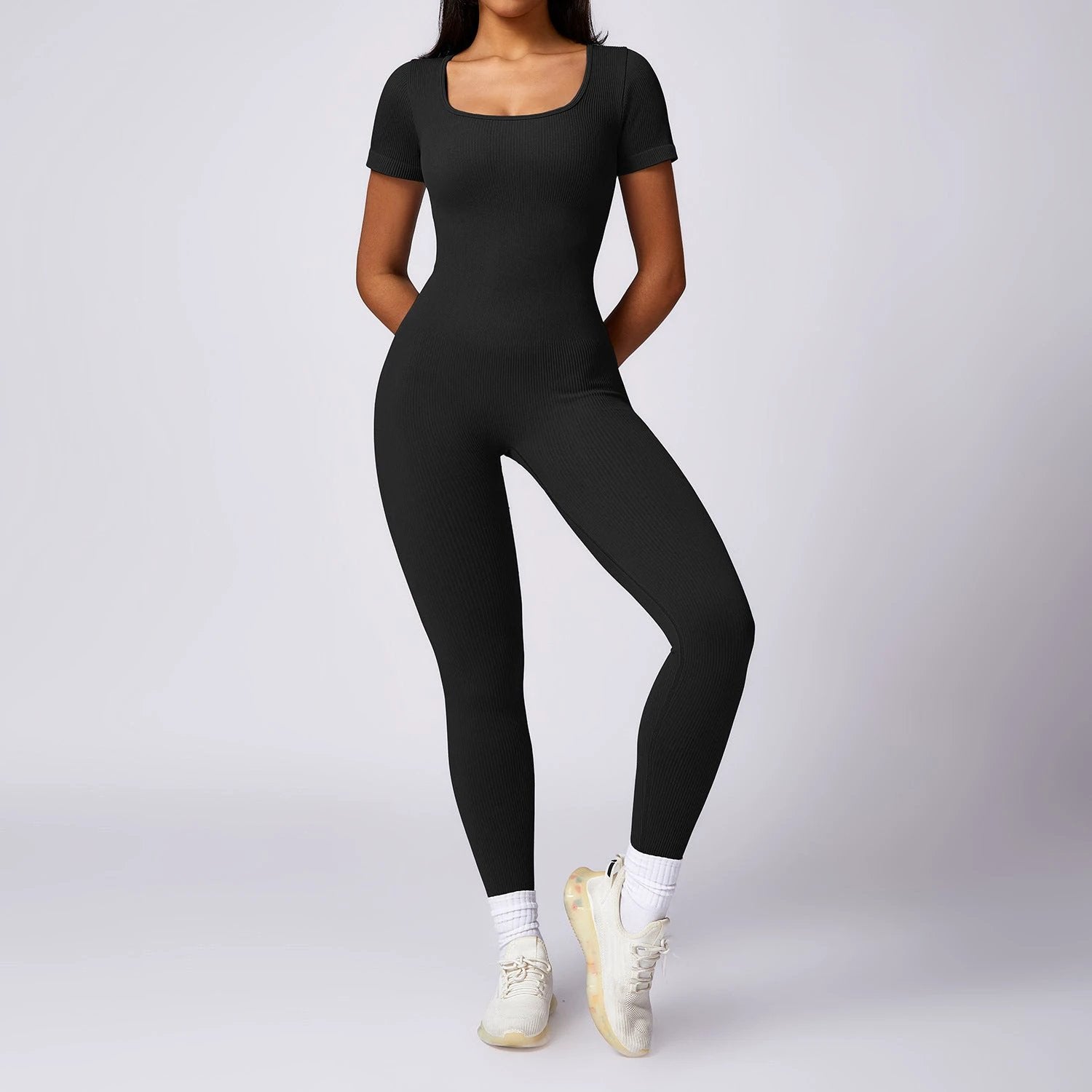Seamless One-piece  Short-sleeved Jumpsuit