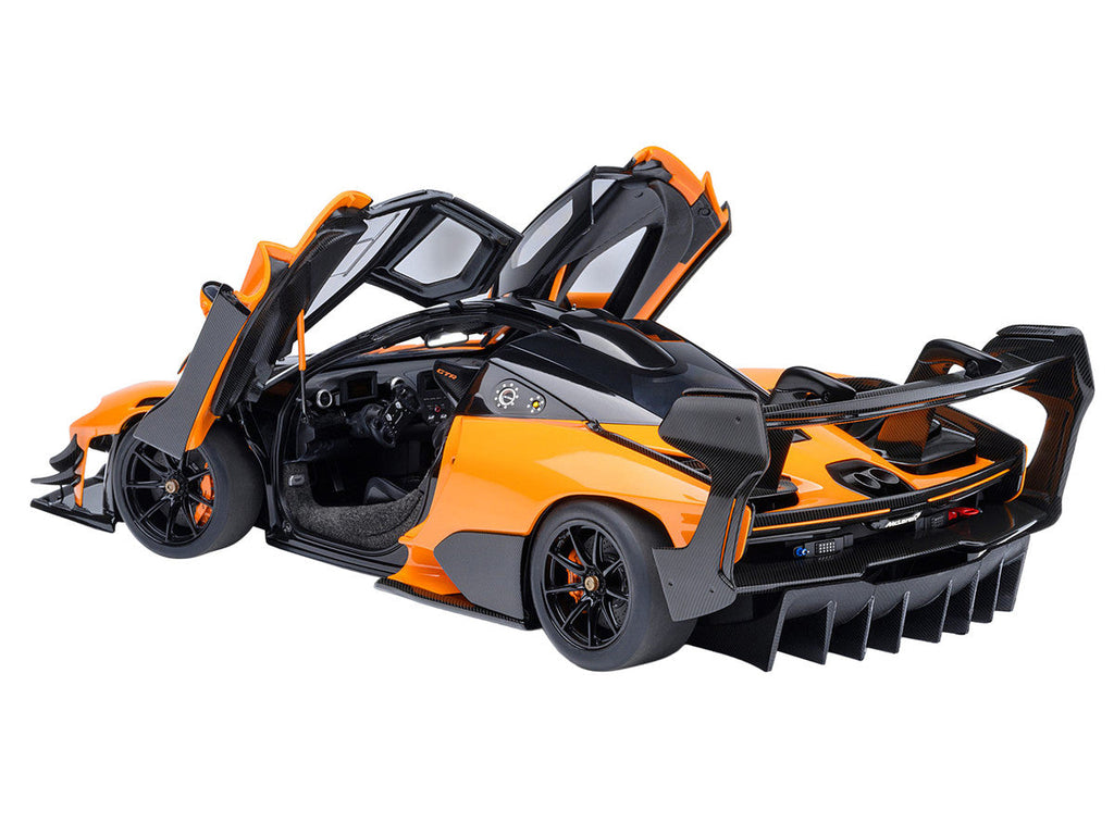 McLaren Senna GTR Orange with Black Top 1/18 Model Car by Autoart