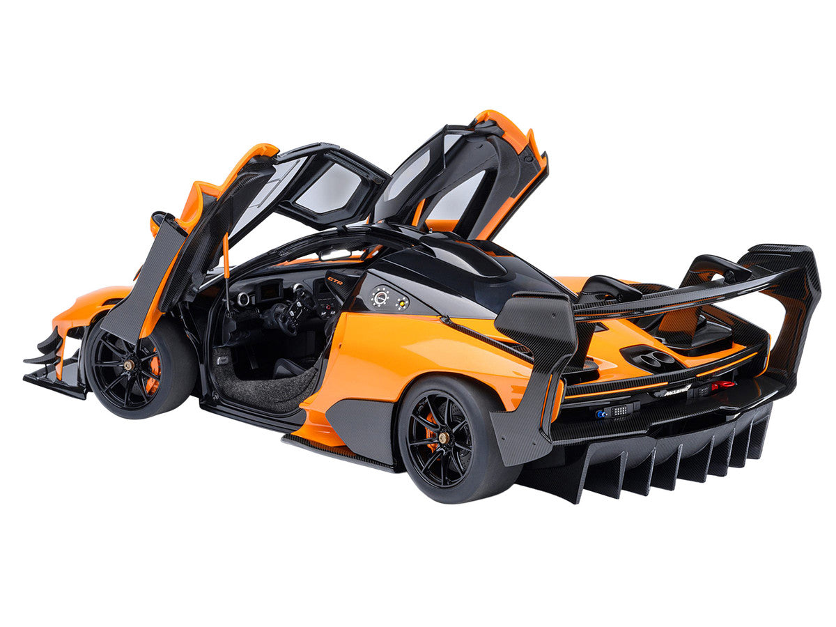 McLaren Senna GTR Orange with Black Top 1/18 Model Car by Autoart