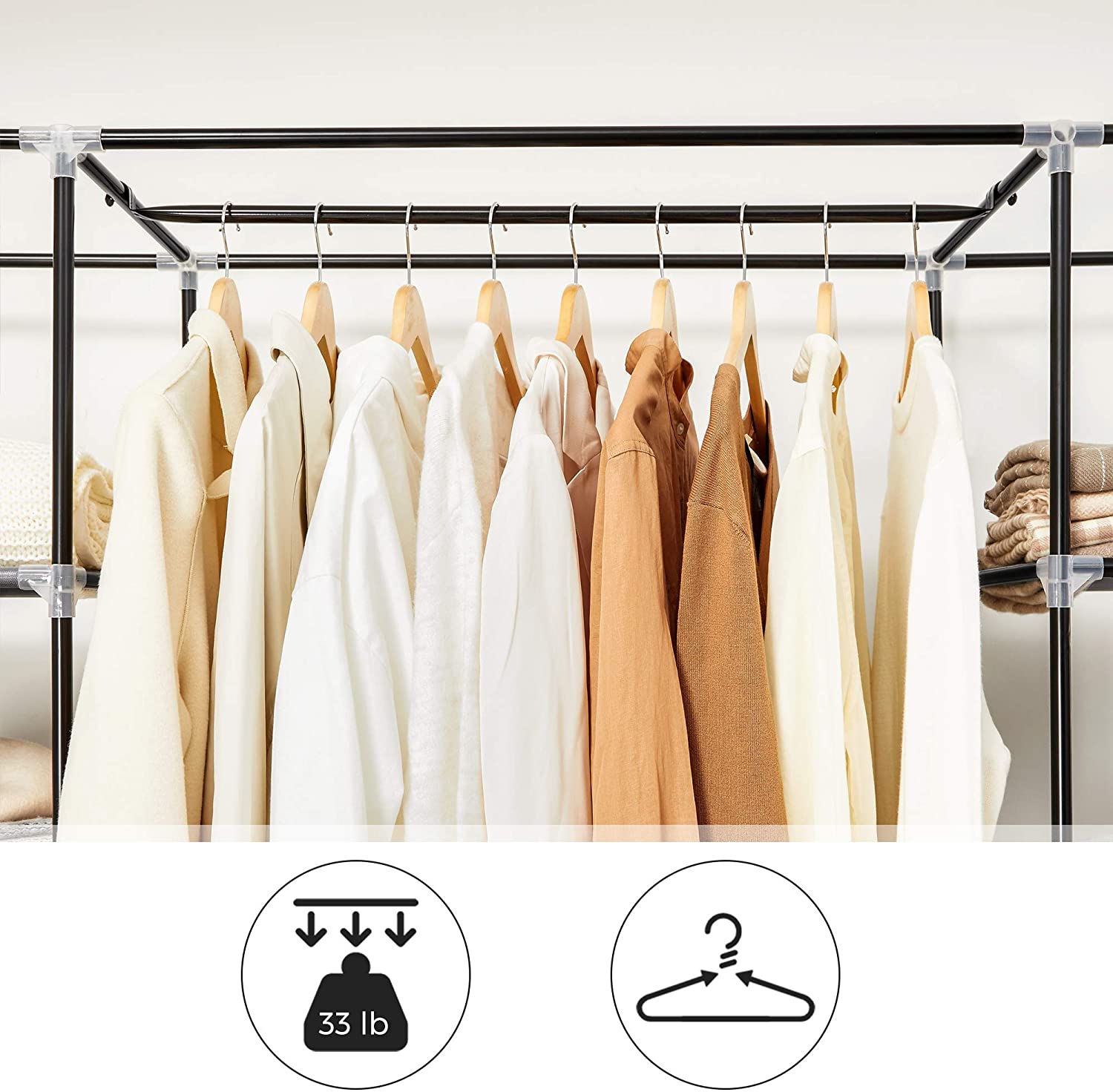 Black Portable Clothes Closet