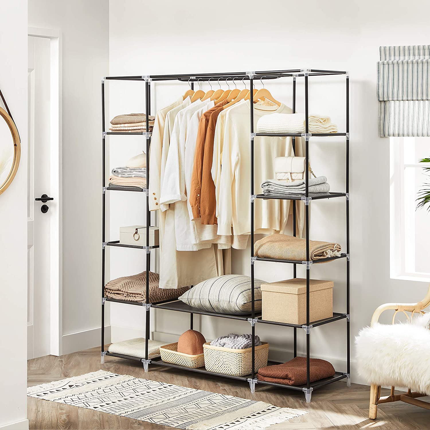 Black Portable Clothes Closet