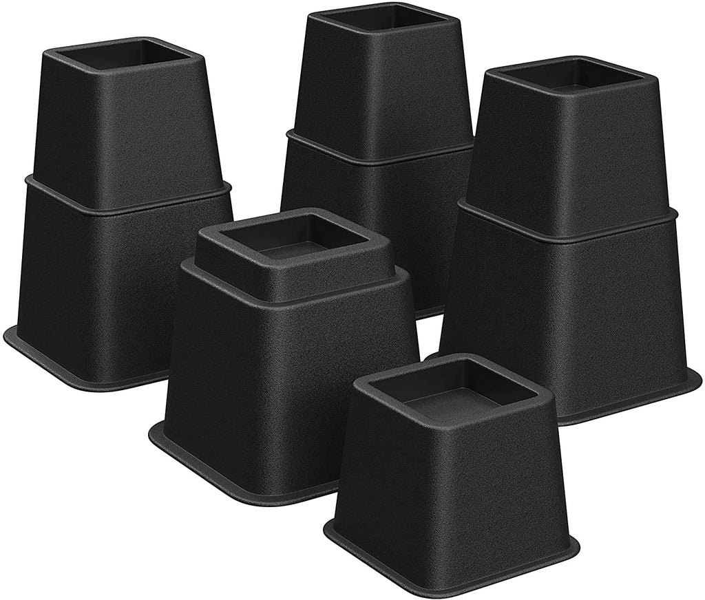 Bed Risers, 4-Pack Furniture Risers, Heavy Duty Bed Lifts in Heights of 3, 5 or 8 Inches