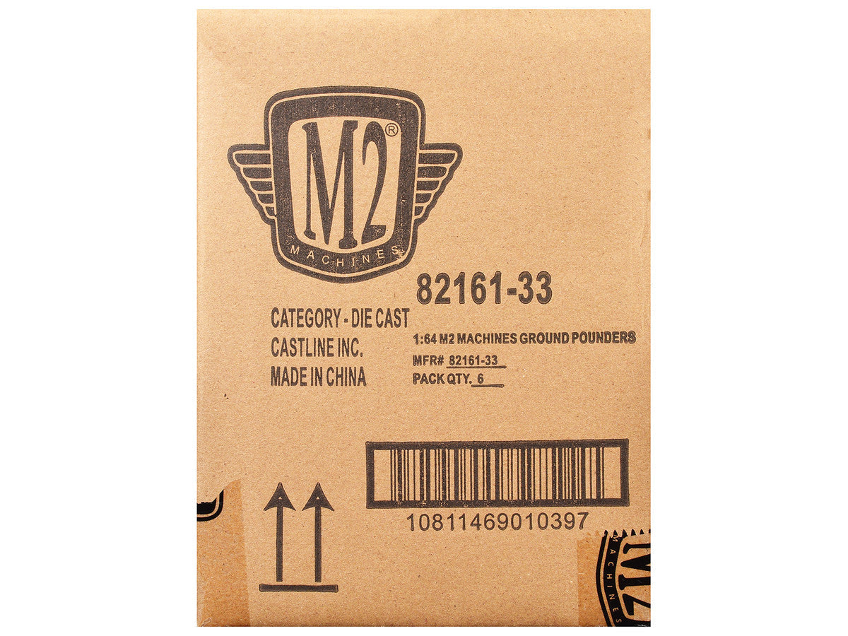 "Ground Pounders" 6 Cars Set Release 33 IN DISPLAY CASES Limited Edition 1/64 Diecast Model Cars by M2 Machines
