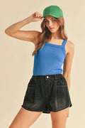 Aemi + Co Square Neck Wide Strap Tank