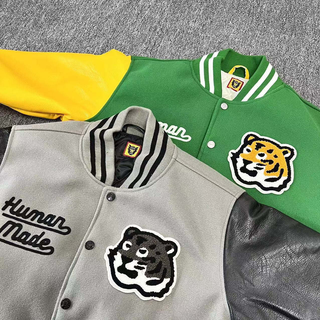 Tiger Embroidered Leather Jacket Couple Loose Fall And Winter Baseball Uniform
